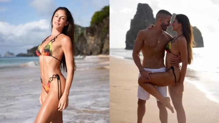 Mari Gonzalez renova o bronzeado em Noronha ao lado de Pipo Marques: ‘Que felicidade’
