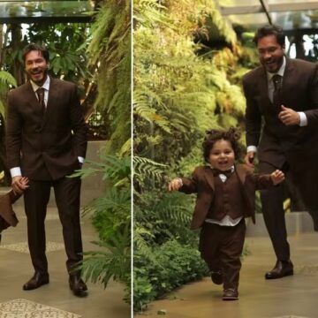 Eliezer e o filho, Ravi, usam looks iguais em casamento do ex-BBB com Viih Tube