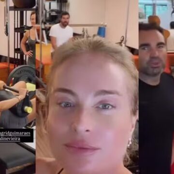 Angélica malha com amigas famosas e revela: ‘Todo mundo conversando e a Grazi treinando’