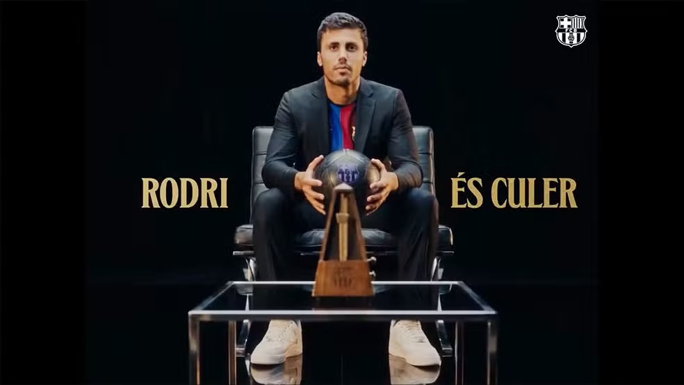 Rodri no Barcelona: time catalão anuncia craque da Copa 2026 por 75 milhões de euros