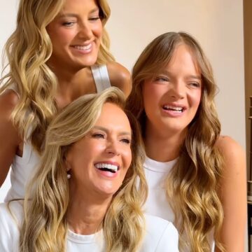 Aos 17 anos, Rafa Justus posa com Ticiane e Helô Pinheiro após lançar primeira coleção de moda