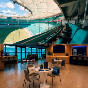 Com vista panorâmica e cozinha completa, Fonte Nova lança maior camarote do estádio; veja fotos