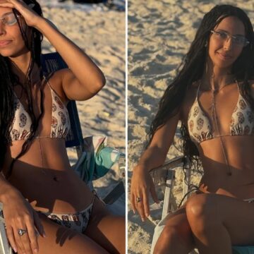 Aos 29 anos, filha de Vladimir Brichta surpreende ao exibir novo visual em fotos na praia