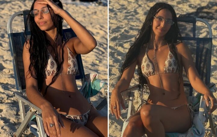 Aos 29 anos, filha de Vladimir Brichta surpreende ao exibir novo visual em fotos na praia