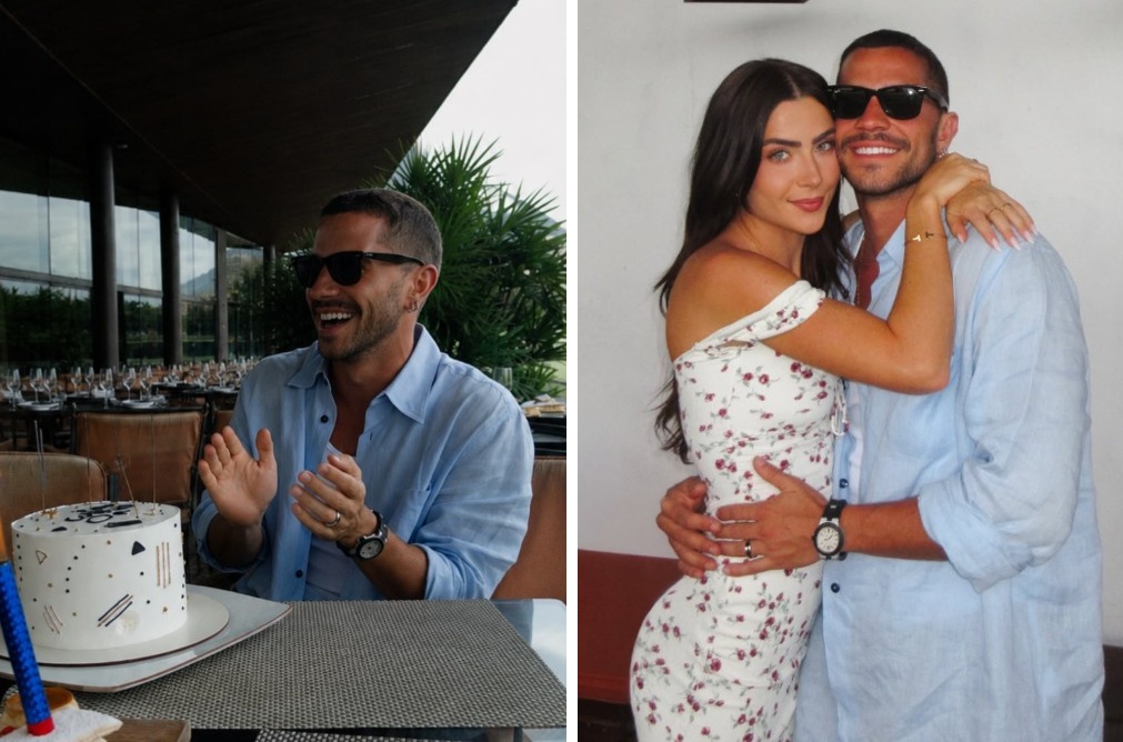 André Lamoglia celebra seus 29 anos no Jockey Club, ao lado da namorada Jade Picon e de familiares