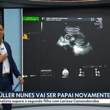 Apresentador da TV Bahia anuncia ao vivo que será pai novamente: ‘Meu presente do Dia dos Pais’