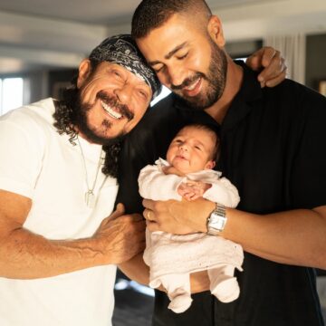 Rafa Marques posa com Malu no primeiro Dia dos Pais e recebe homenagem de Bell Marques