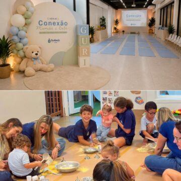 Gurilândia amplia programas para famílias e bebês com natação, musicalização, artes e mais