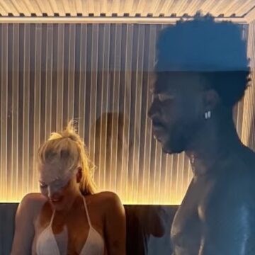 Vini Jr. e Virginia Fonseca curtem momento a dois em sauna particular na Espanha