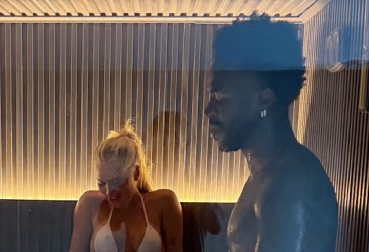 Vini Jr. e Virginia Fonseca curtem momento a dois em sauna particular na Espanha