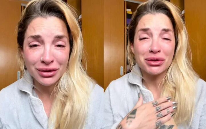 Aos prantos, ex-BBB Clara Aguillar denuncia ex-marido e desabafa: ‘Não aguento mais’