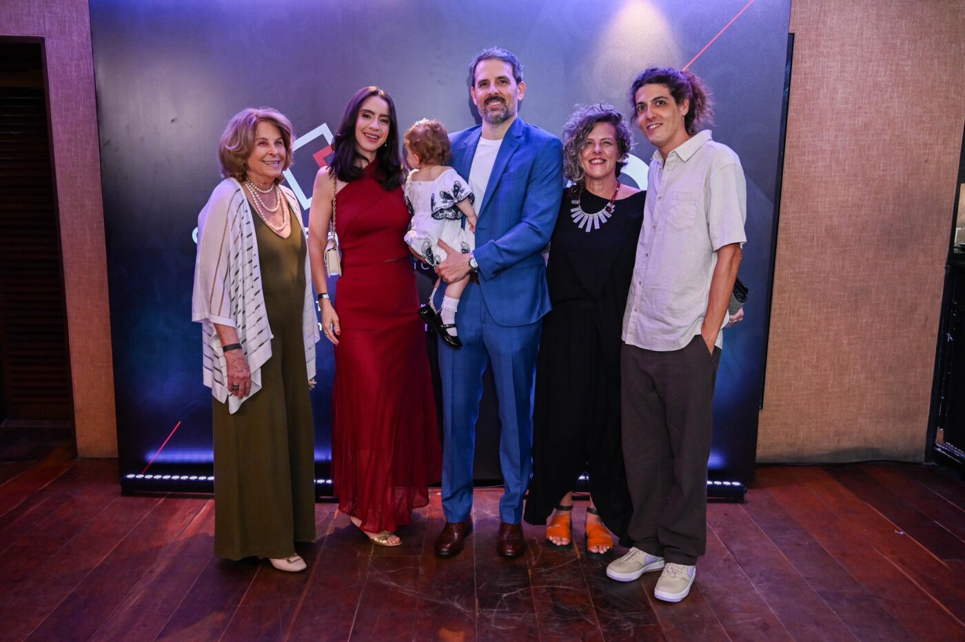 Graça, Marcella, Pilar, Ricardo,  Andrea Gesteira e Luiz Ribeiro