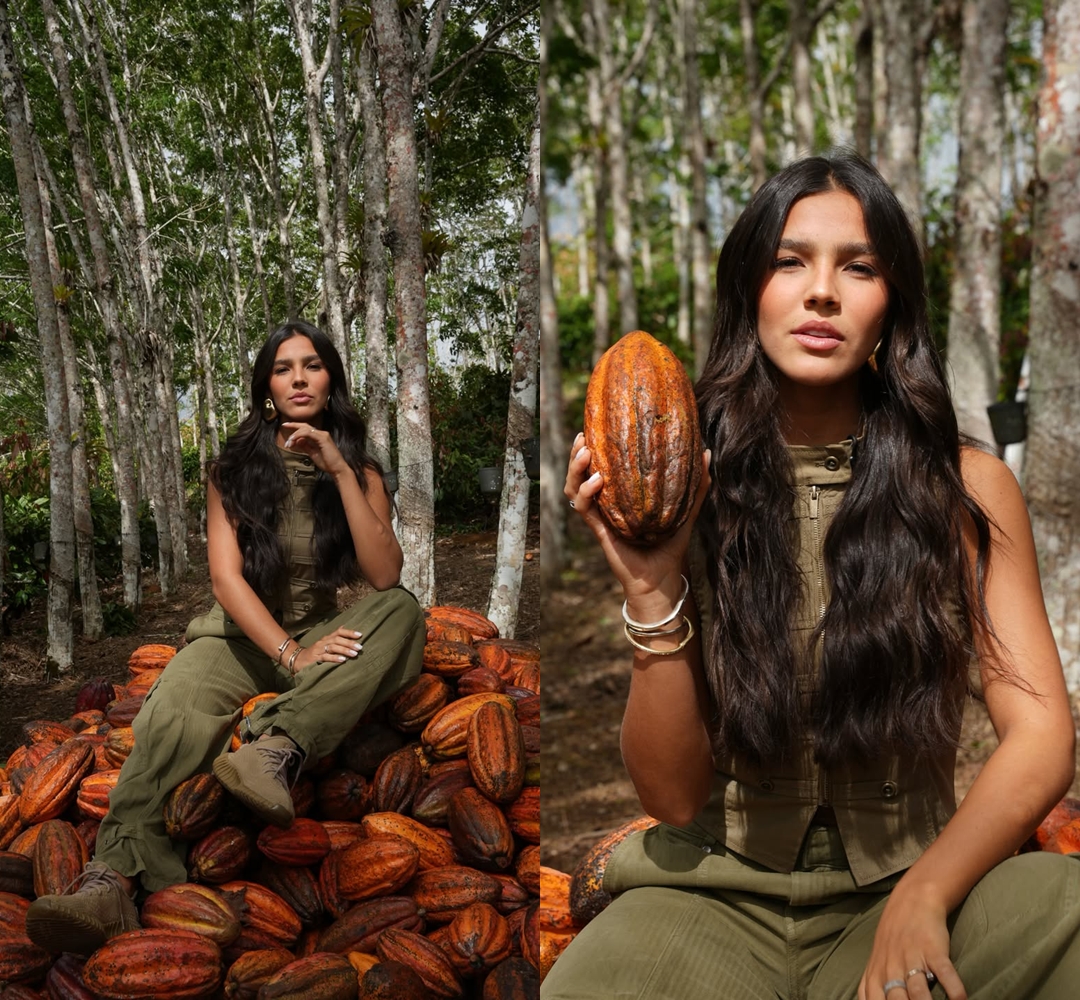 Duda Guerra desembarca em Ilhéus e se encanta com fazenda de cacau; veja fotos