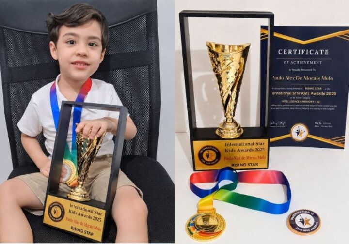 Aos 3 anos, menino nordestino com QI 132 ganha prêmio internacional de inteligência