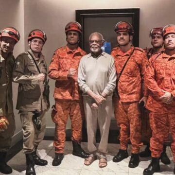 Gilberto Gil fica preso em elevador no Rio e acaba tendo que acionar os bombeiros