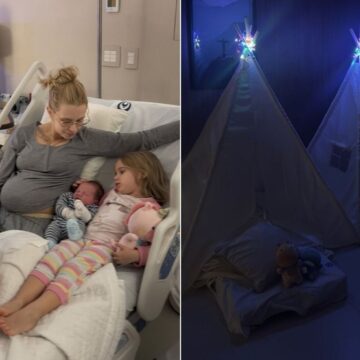 Filha de Xuxa encanta ao mostrar gêmeos dormindo em cabaninha ao lado do irmão recém-nascido
