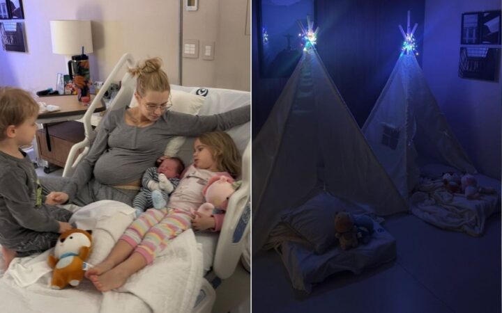 Filha de Xuxa encanta ao mostrar gêmeos dormindo em cabaninha ao lado do irmão recém-nascido