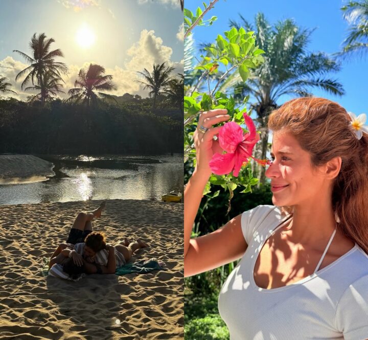 Atriz Isadora Cruz curte férias em Trancoso ao lado do namorado; veja fotos