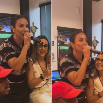 Ivete Sangalo canta de surpresa em restaurante em Salvador; veja vídeo