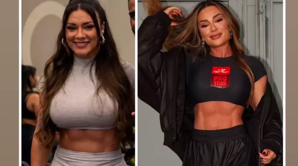 Ex-Panicat Juju Salimeri mostra antes e depois de perder 10kg; veja imagens