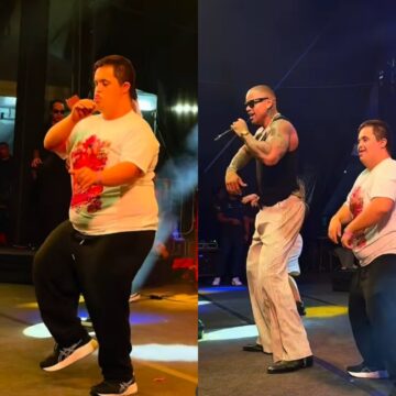 Fã com síndrome de Down rouba a cena ao dançar com Léo Santana no palco; veja vídeo