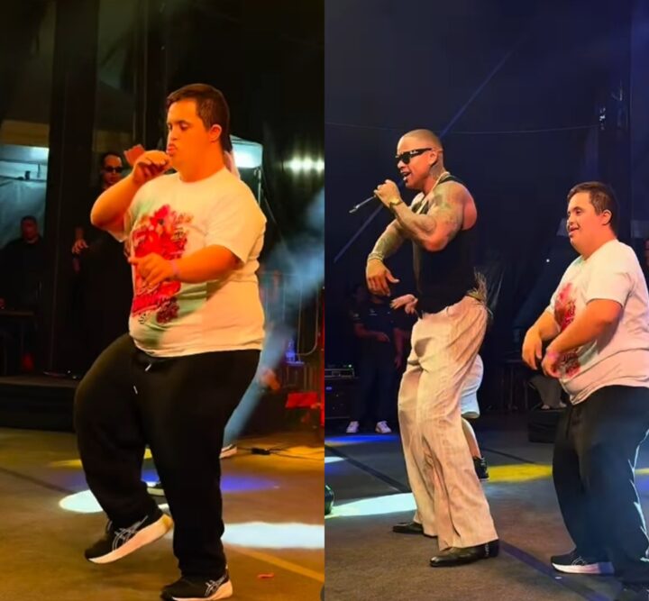 Fã com síndrome de Down rouba a cena ao dançar com Léo Santana no palco; veja vídeo