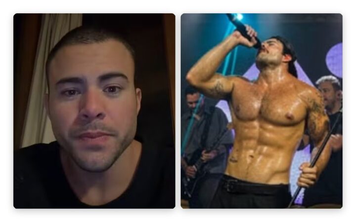 Vocalista do Lagum esclarece que fotos do seu corpo que circulam nas redes são fake: ‘A cada vez que ela viraliza, o meu peito cresce’