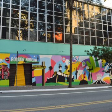 Bahia ganha destaque em mural que transforma esquina da Rua Augusta em retrato do Brasil