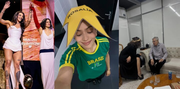 Rosalía se despede do Brasil e relembra de encontros com Caetano, Pabllo Vittar e outros: ‘Rio, vocês foram babilônicos’