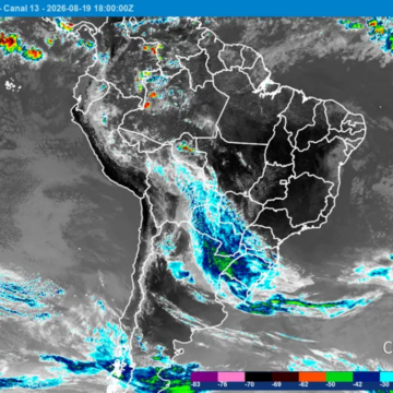 Ciclone extratropical e frente fria devem provocar temporais e queda de temperatura no Sul do Brasil