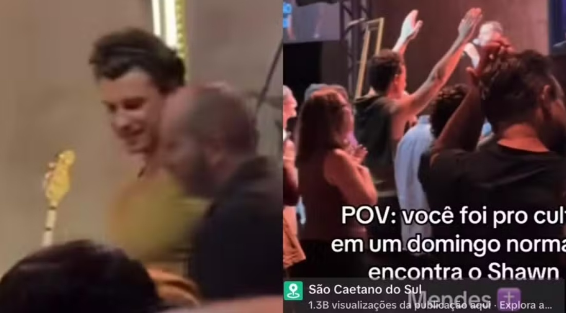 Shawn Mendes é visto em igreja de SP com Bruna Marquezine e Sasha