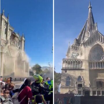 Vídeo mostra momento em que Catedral Basílica desmorona após terremoto na Colômbia