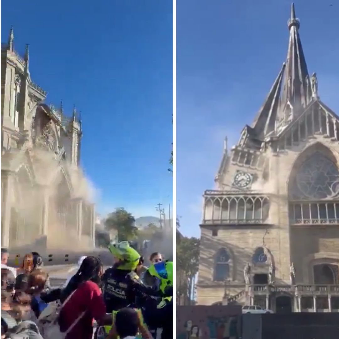 Vídeo mostra momento em que Catedral Basílica desmorona após terremoto na Colômbia
