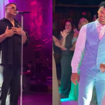 Xanddy brinca ao pedir neto durante casamento do filho Victor Alexandre: “Me disseram daqui a um ano”