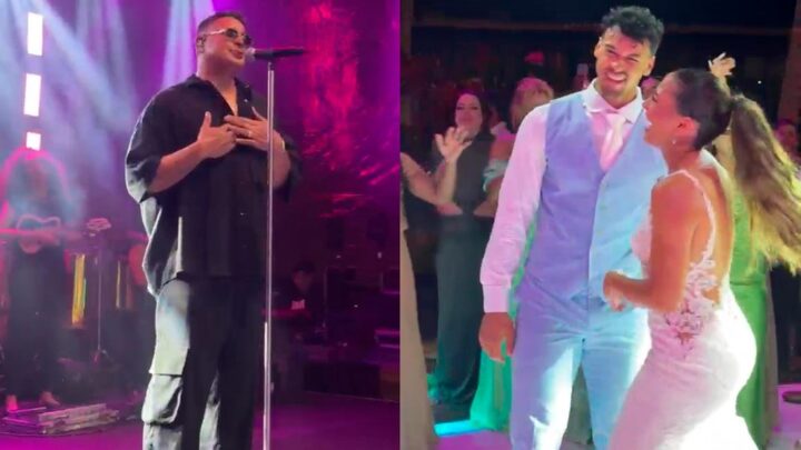 Xanddy brinca ao pedir neto durante casamento do filho Victor Alexandre: “Me disseram daqui a um ano”