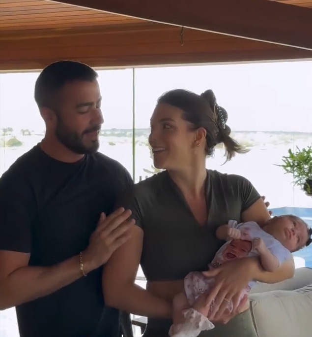 Rafa Marques celebra primeiro aniversário com a filha Malu na fazenda da família