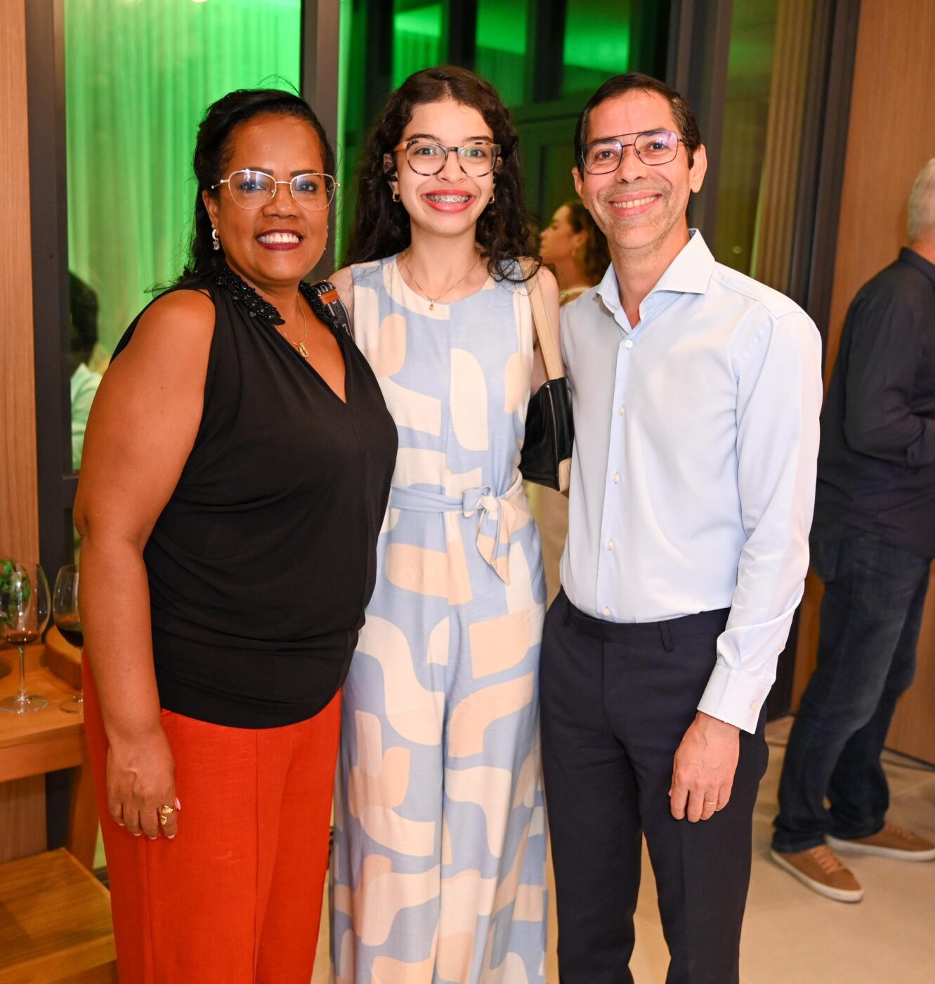 Adriana, Luísa e Anivaldo Soares