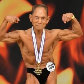 Aos 90 anos, japonês vegetariano conquista 19º título no fisiculturismo