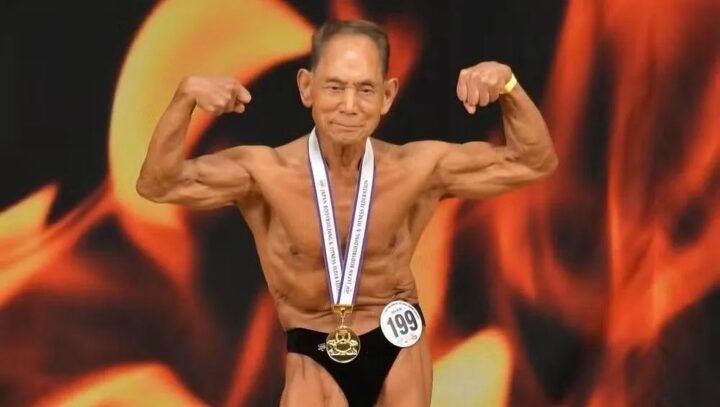 Aos 90 anos, japonês vegetariano conquista 19º título no fisiculturismo