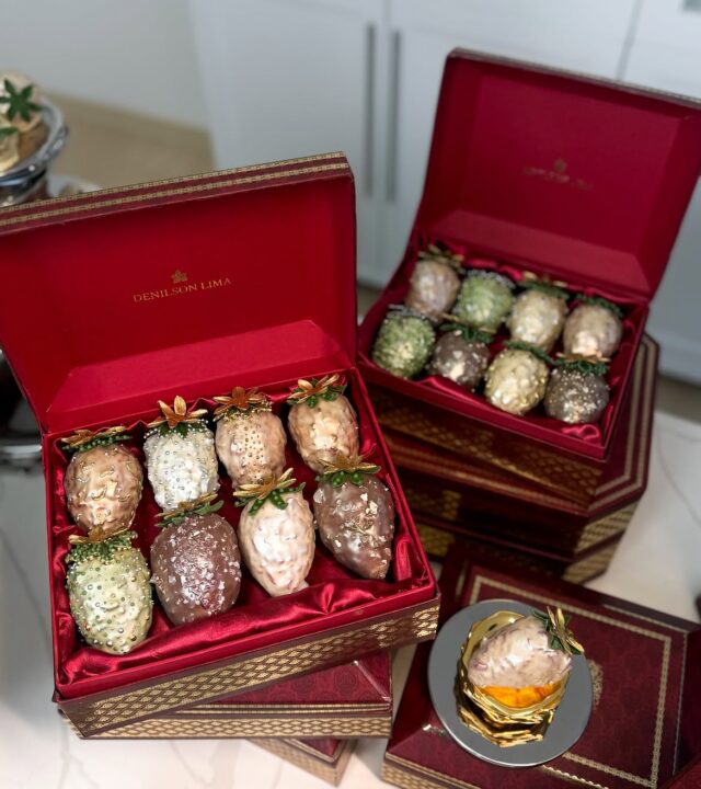 Doces de luxo: confeiteiro dos famosos vende morangos cravejados por R$ 460
