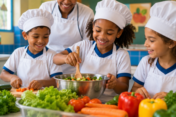 Projeto cria programa de culinária para crianças nas escolas de Salvador