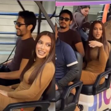 Anitta e Danilo Mesquita trocam beijo durante gravação do ‘Estrelas da Casa’