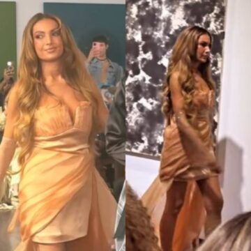 Patrícia Poeta estreia como modelo na Semana de Moda de Nova York ao som do filho
