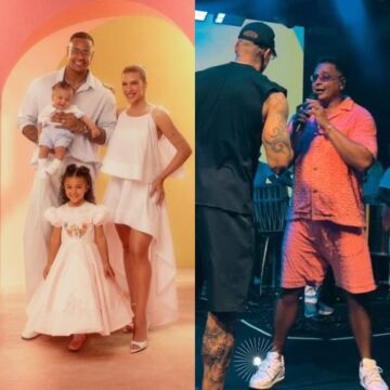 Xanddy canta na festa de 5 anos de Liz, filha de Lore Improta e Léo Santana