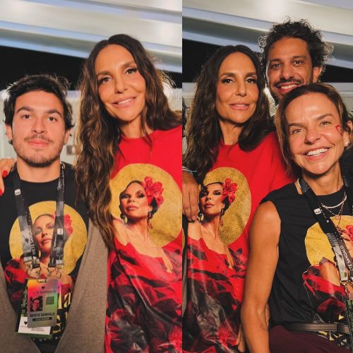 Sobrinho de Ivete Sangalo revela foto da cantora com namorado nos bastidores do Rock in Rio