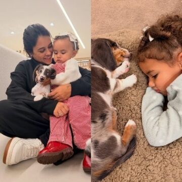Neymar e Bruna Biancardi ganham novo ‘morador’ e filhas se encantam com pet; veja