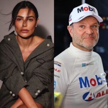 Cíntia Chagas e Rubens Barrichello confirmam namoro durante viagem pela Itália
