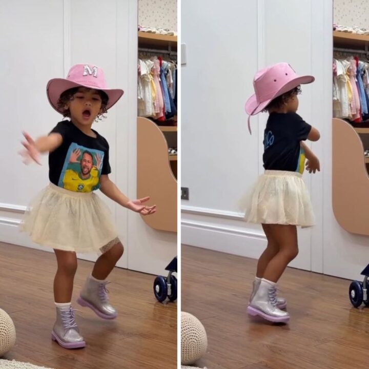 Filha de Neymar e Bruna Biancardi encanta ao dançar hit “Peão todo tatuado”; veja vídeo