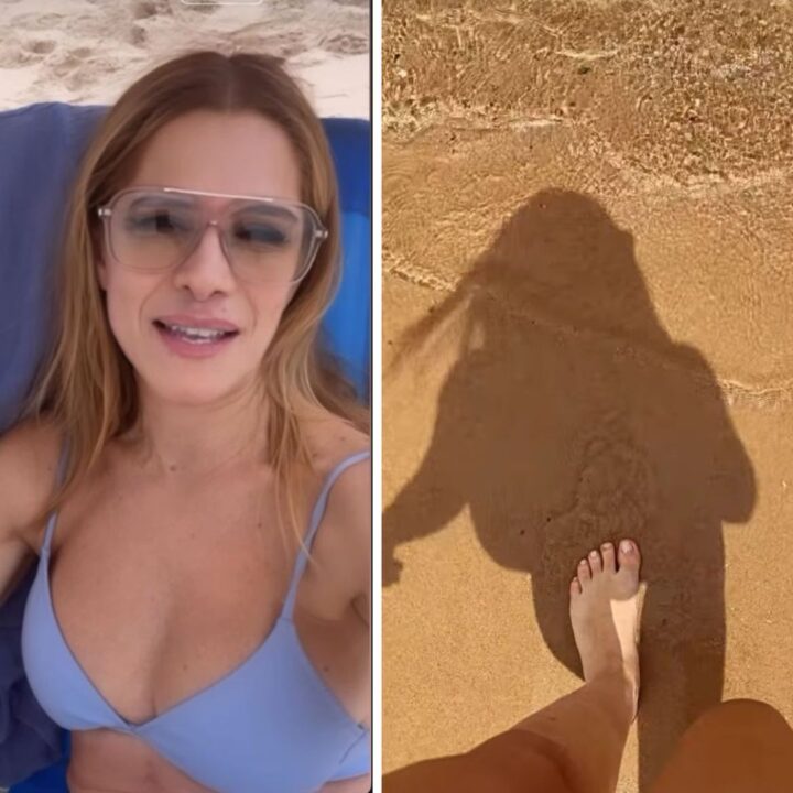 Ingrid Guimarães curte praia do Farol da Barra após pré-estreia em Salvador: “Aqui é só amor”