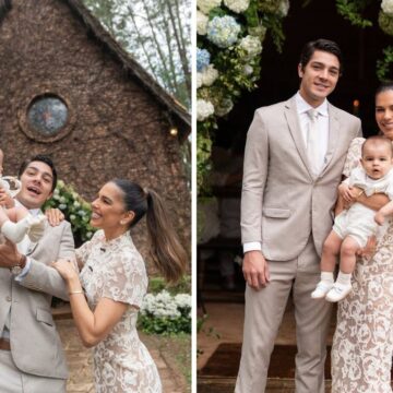 Mariana Rios mostra bastidores do batizado do filho, Palo; veja vídeo